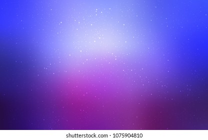 Light Blue, Red vector layout with cosmic stars. Space stars on blurred abstract background with gradient. Pattern for astronomy websites.