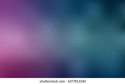Light Blue, Red vector layout with cosmic stars. Shining colored illustration with bright astronomical stars. Pattern for astronomy websites.