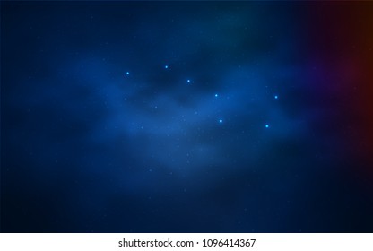 Light Blue, Red vector layout with cosmic stars. Space stars on blurred abstract background with gradient. Best design for your ad, poster, banner.