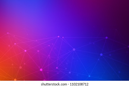 Light Blue, Red vector layout with circles, lines. Abstract illustration with colorful discs and triangles. Pattern can be used for beautiful websites.