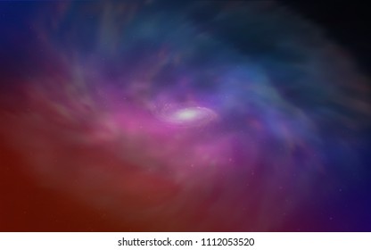 Light Blue, Red vector layout with cosmic stars. Glitter abstract illustration with colorful cosmic stars. Pattern for astronomy websites.