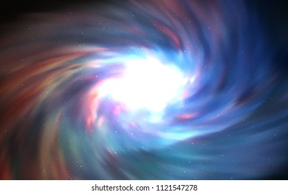 Light Blue, Red vector layout with cosmic stars. Blurred decorative design in simple style with galaxy stars. Best design for your ad, poster, banner.