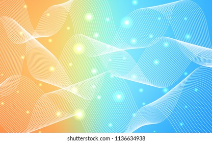 Light Blue, Red vector layout with festival confetti. Glitter abstract illustration with colorful confetti, ribbons. Beautiful design for your business advert of anniversary.