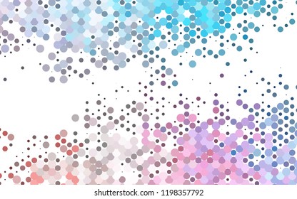 Light Blue, Red vector layout with circle spots. Illustration with set of shining colorful abstract circles. Pattern for beautiful websites.
