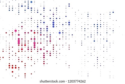 Light Blue, Red vector layout with circle shapes. Beautiful colored illustration with blurred circles in nature style. Pattern of water, rain drops.