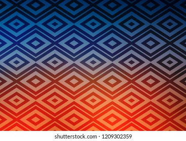 Light Blue, Red vector layout with lines, rectangle. Glitter abstract illustration with colorful lines, rhombuses. Smart design for your business advert.