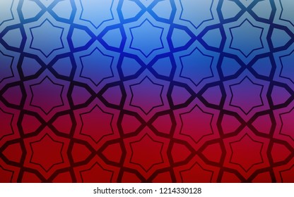 Light Blue, Red vector layout with bright stars. Decorative illustration with stars on abstract template. Best design for your ad, poster, banner.