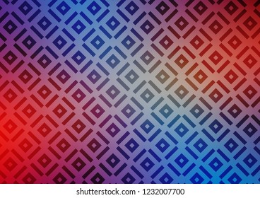 Light Blue, Red vector layout with lines, rectangle. Colorful lines, squares on abstract background with gradient. Best design for your ad, poster, banner.