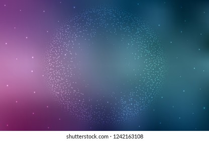 Light Blue, Red vector layout with cosmic stars. Blurred decorative design in simple style with galaxy stars. Pattern for futuristic ad, booklets.