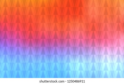 Light Blue, Red vector layout with lines, triangles. Beautiful illustration with triangles in nature style. Smart design for your adverts.