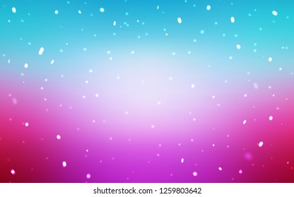 Light Blue, Red vector layout with bright snowflakes. Modern geometrical abstract illustration with snowflakes. Pattern for new year leaflets.