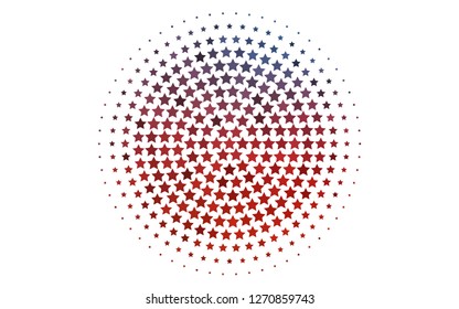 Light Blue, Red vector layout with bright stars. Glitter abstract illustration with colored stars. The pattern can be used for new year ad, booklets.