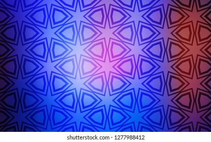 Light Blue, Red vector layout with bright stars. Modern geometrical abstract illustration with stars. Pattern for websites, landing pages.