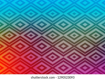 Light Blue, Red vector layout with lines, rectangle. Glitter abstract illustration with colorful lines, rhombuses. Backdrop for TV commercials.