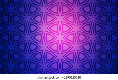 Light Blue, Red vector layout with bright stars. Modern geometrical abstract illustration with stars. Best design for your ad, poster, banner.