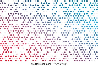Light Blue, Red vector layout with hexagonal shapes. Glitter abstract illustration in hexagonal style. Pattern can for your ad, booklets.