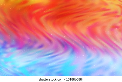 Light Blue, Red vector layout with cosmic stars. Shining colored illustration with bright astronomical stars. Pattern for astrology websites.