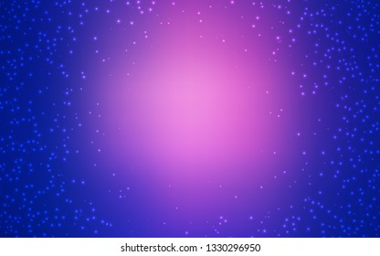 Light Blue, Red vector layout with cosmic stars. Glitter abstract illustration with colorful cosmic stars. Pattern for astrology websites.