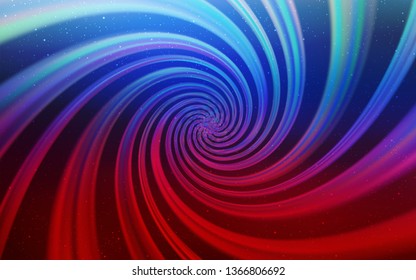 Light Blue, Red vector layout with cosmic stars. Shining colored illustration with bright astronomical stars. Pattern for astronomy websites.