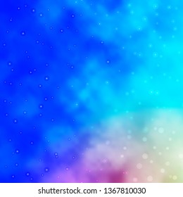 Light Blue, Red vector layout with bright stars. Colorful illustration in abstract style with gradient stars. Design for your business promotion.