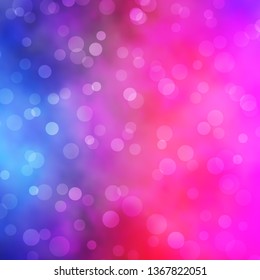 Light Blue, Red vector layout with circles. Colorful illustration with gradient dots in nature style. Design for posters, banners.