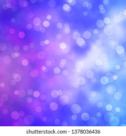 Light Blue, Red vector layout with circles. Abstract illustration with colorful spots in nature style. Pattern for business ads.
