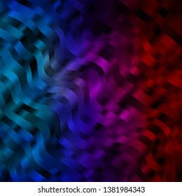 Light Blue, Red vector layout with wry lines. Abstract illustration with bandy gradient lines. Design for your business promotion.