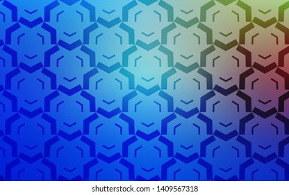 Light Blue, Red vector layout with bent lines. Colorful illustration in abstract style with gradient. Pattern for your business design.