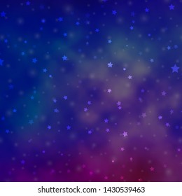 Light Blue, Red vector layout with bright stars. Blur decorative design in simple style with stars. Pattern for wrapping gifts.