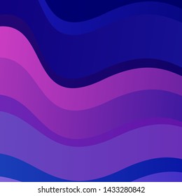 Light Blue, Red vector layout with wry lines. Bright sample with colorful bent lines, shapes. Pattern for booklets, leaflets.