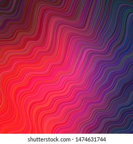 Light Blue, Red vector layout with curved lines. Brand new colorful illustration in simple style. Pattern for your business design.