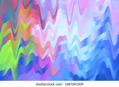 Light Blue, Red vector layout with bent lines. Colorful abstract illustration with gradient lines. A new texture for your  ad, booklets, leaflets.