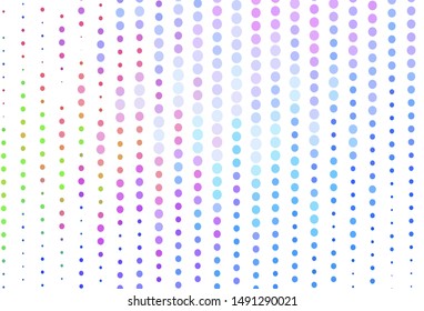 Light Blue, Red vector layout with circle shapes. Illustration with set of shining colorful abstract circles. Design for your business advert.
