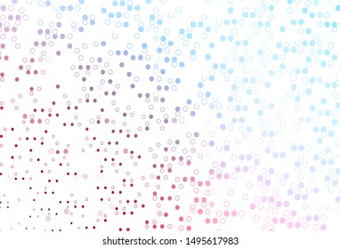 Light Blue, Red vector layout with circle shapes. Abstract illustration with colored bubbles in nature style. Template for your brand book.