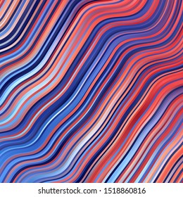 Light Blue, Red vector layout with circular arc. Colorful illustration in abstract style with bent lines. Pattern for commercials, ads.