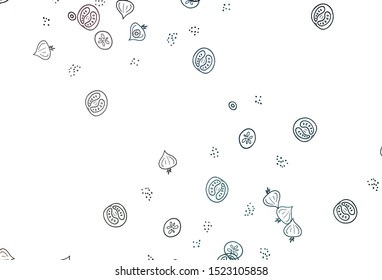 Light Blue, Red vector layout with restaurant food. Glitter abstract sketch with gourmet food. Pattern for menu of cafes, bars, restaurants.