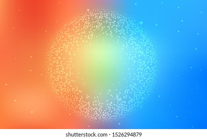Light Blue, Red vector layout with cosmic stars. Modern abstract illustration with Big Dipper stars. Smart design for your business advert.