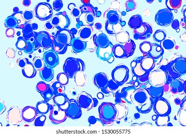 Light Blue, Red vector layout with circle shapes. Modern abstract illustration with colorful water drops. New template for your brand book.