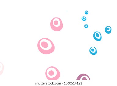 Light Blue, Red vector layout with circle shapes. Modern abstract illustration with colorful water drops. Pattern for beautiful websites.