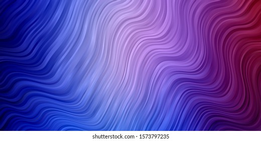 Light Blue, Red vector layout with circular arc. Abstract illustration with gradient bows. Pattern for booklets, leaflets.