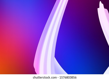 Light Blue, Red vector layout with bent lines. Modern gradient abstract illustration with bandy lines. Abstract style for your business design.