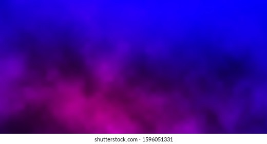 Light Blue, Red vector layout with cloudscape. Abstract colorful clouds on gradient illustration. Beautiful layout for uidesign.