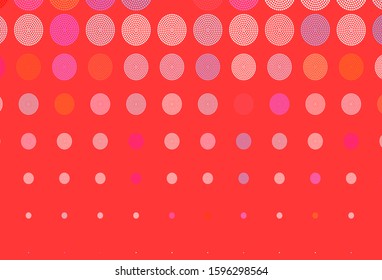 Light Blue, Red vector layout with circle shapes. Beautiful colored illustration with blurred circles in nature style. Pattern for futuristic ad, booklets.