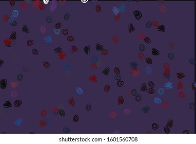 Light Blue, Red vector layout with circle shapes. Glitter abstract illustration with blurred drops of rain. Completely new template for your brand book.