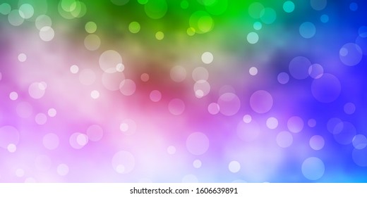 Light Blue, Red vector layout with circle shapes. Abstract illustration with colorful spots in nature style. Design for your commercials.