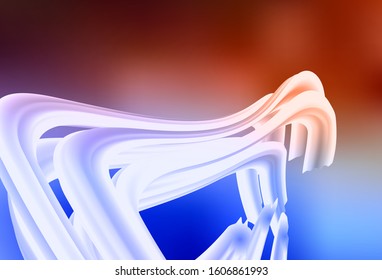 Light Blue, Red vector layout with wry lines. Glitter abstract illustration with wry lines. Abstract design for your web site.