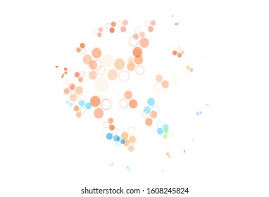 Light Blue, Red vector layout with circle shapes. Blurred bubbles on abstract background with colorful gradient. Design for your business advert.