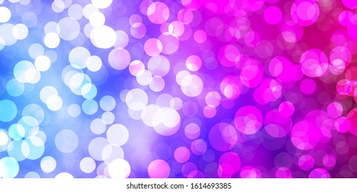 Light Blue, Red vector layout with circle shapes. Colorful illustration with gradient dots in nature style. Design for your commercials.