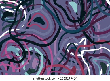 Light Blue, Red vector layout with bent lines. A shining illustration, which consists of curved lines. Pattern for your business design.