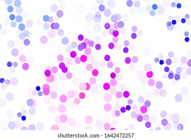 Light Blue, Red vector layout with circle shapes. Blurred decorative design in abstract style with bubbles. Pattern for futuristic ad, booklets.